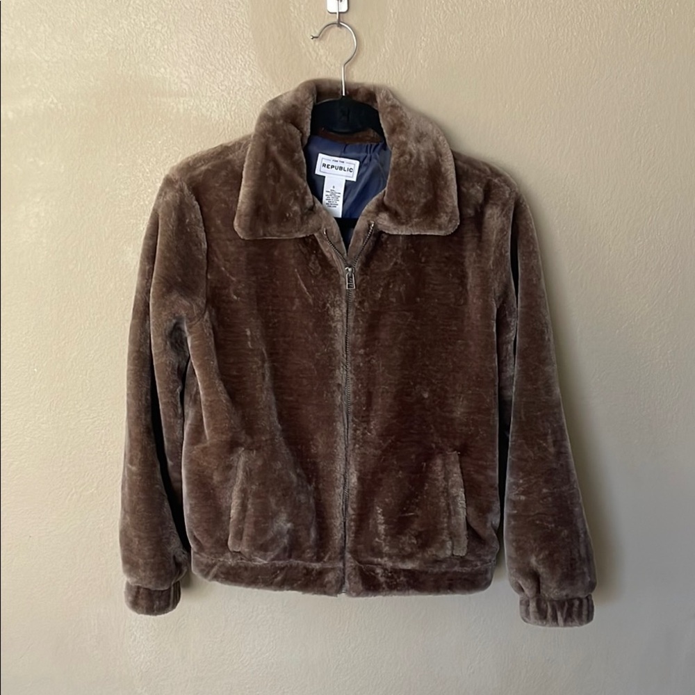For The Republic Brown Faux Fur Jacket